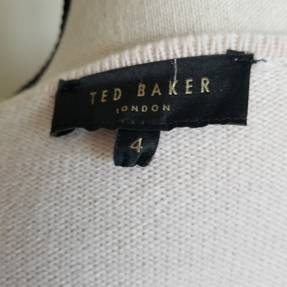 Ted Baker London Wool Leather Open Front Jacket - Picture 7 of 8